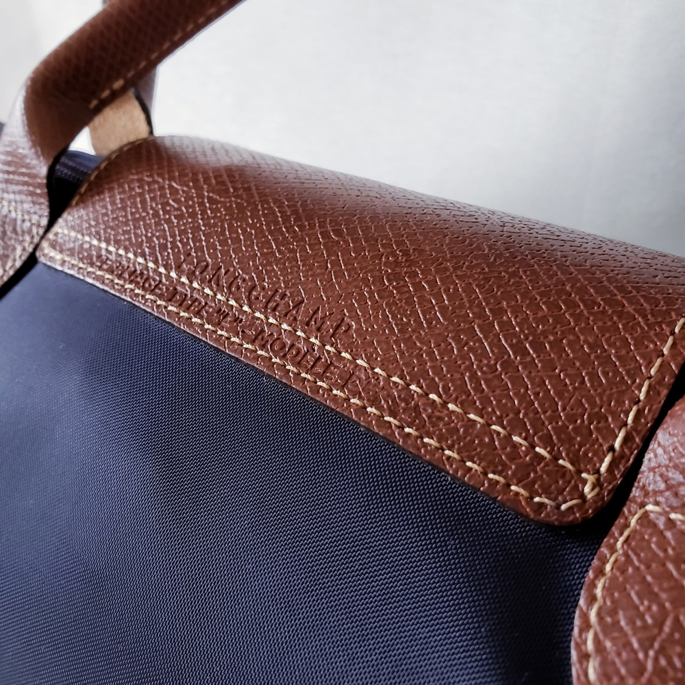 Longchamp Eiffel Tower Le Pliage Travel Bag - Navy - Picture 5 of 13